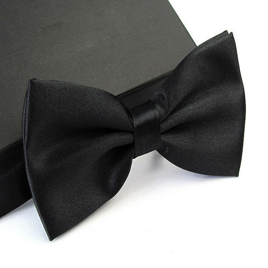 Wholesale Solid Color Men's Formal Suit Polyester Bow Tie