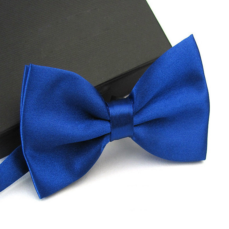 Wholesale Solid Color Men's Formal Suit Polyester Bow Tie