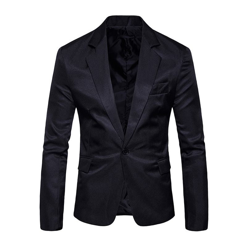 Wholesale Wholesale Men Cotton Solid Color Long Sleeves Lapel Slim Fit Suit Jacket