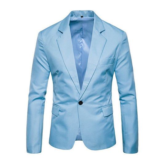 Wholesale Wholesale Men Cotton Solid Color Long Sleeves Lapel Slim Fit Suit Jacket