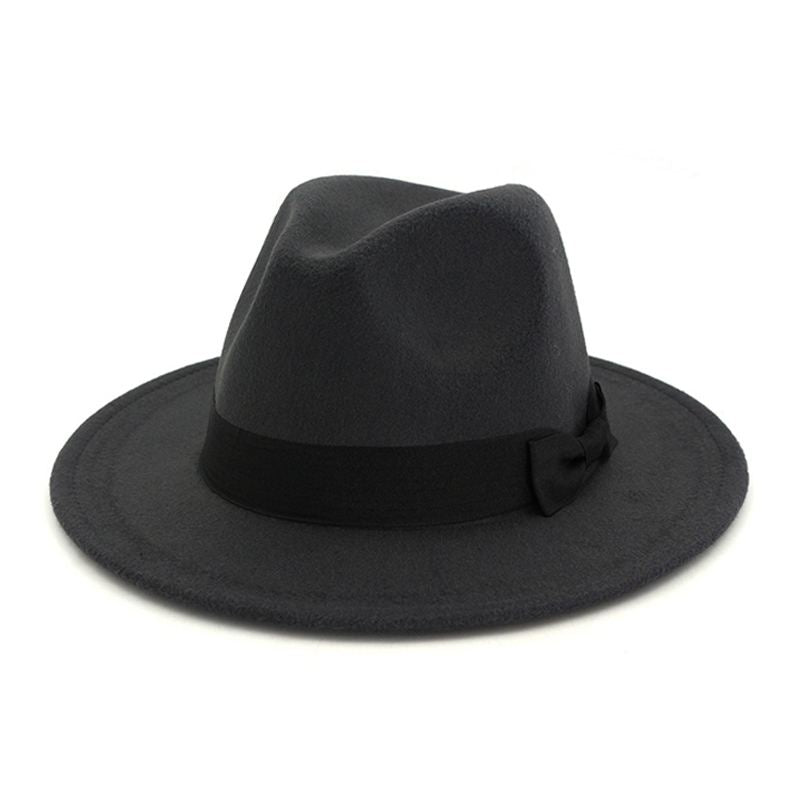 Wholesale Men And Women Solid Color Party Wear Felt Jazz Hat