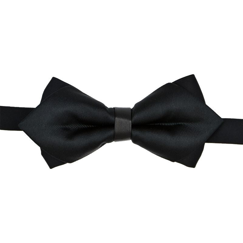 Wholesale Good Quality Men Fashion Double Layers Pointed Pattern Bow Tie