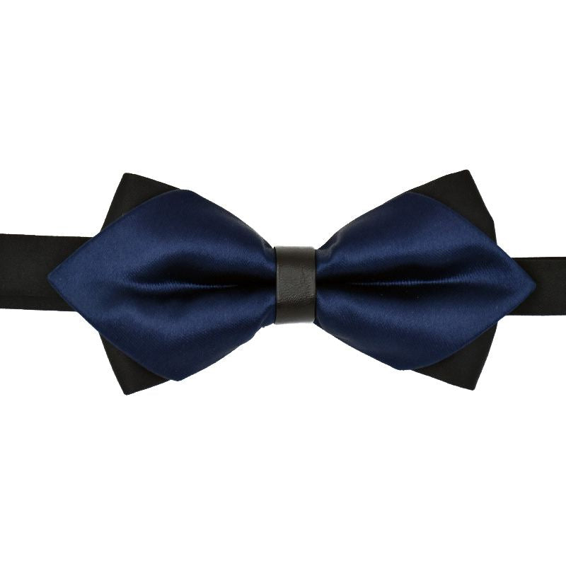 Wholesale Good Quality Men Fashion Double Layers Pointed Pattern Bow Tie