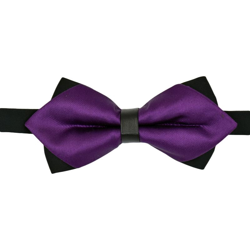 Wholesale Good Quality Men Fashion Double Layers Pointed Pattern Bow Tie