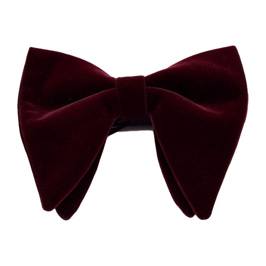 Wholesale Men Fashion Vintage Style Solid Color Double Layer Velvet Bowtie