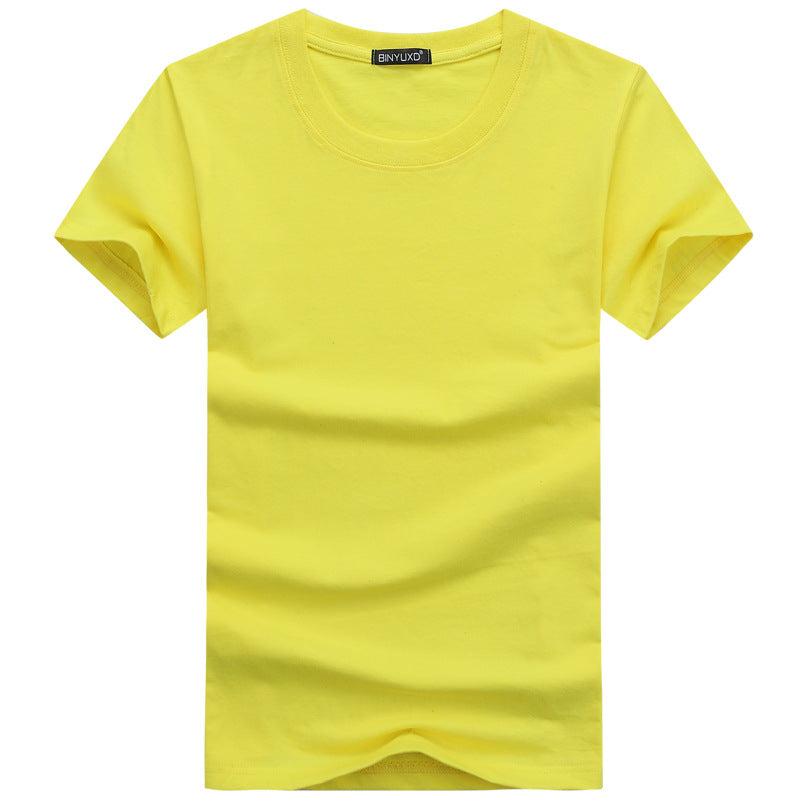 Wholesale Men Large Size Cotton Solid Color Basic Tees