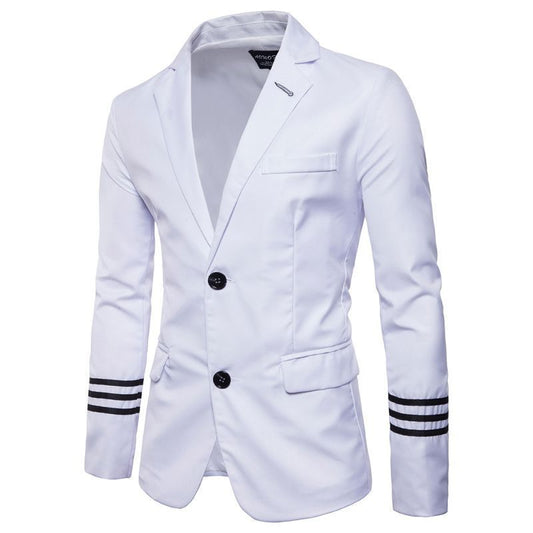 Wholesale Men Slim Fit Causal Stripes Sleeves Blazer