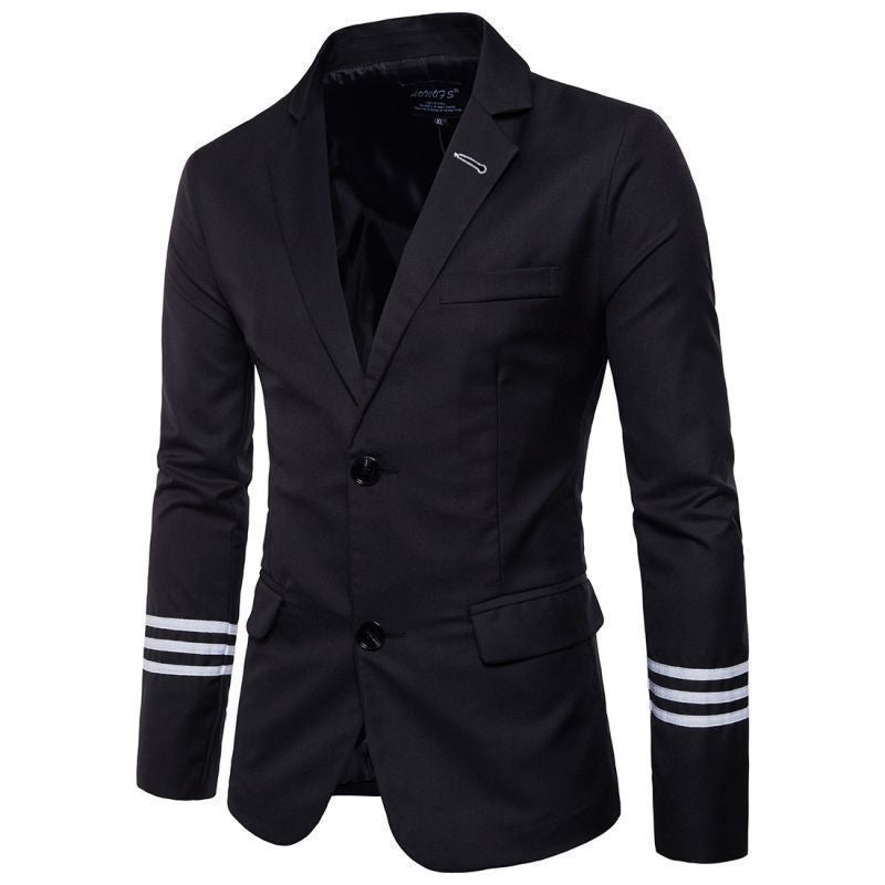 Wholesale Men Slim Fit Causal Stripes Sleeves Blazer