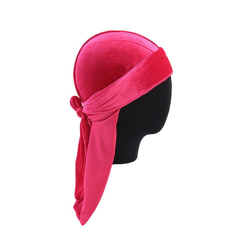 Wholesale Wholesale Men Women Solid Color Velvet Durag