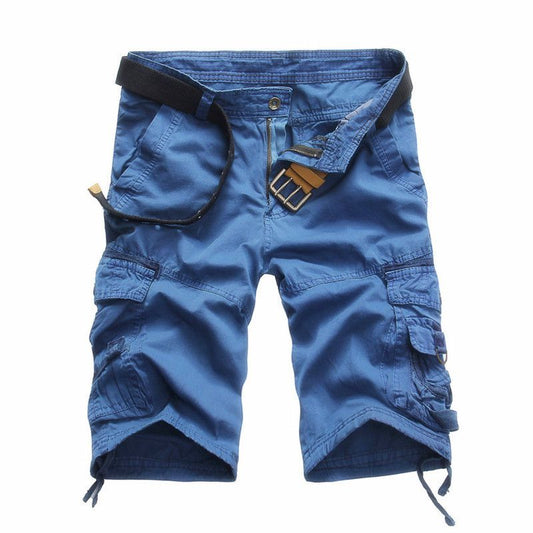 Wholesale Men Solid Color Casual Shorts Without Belt