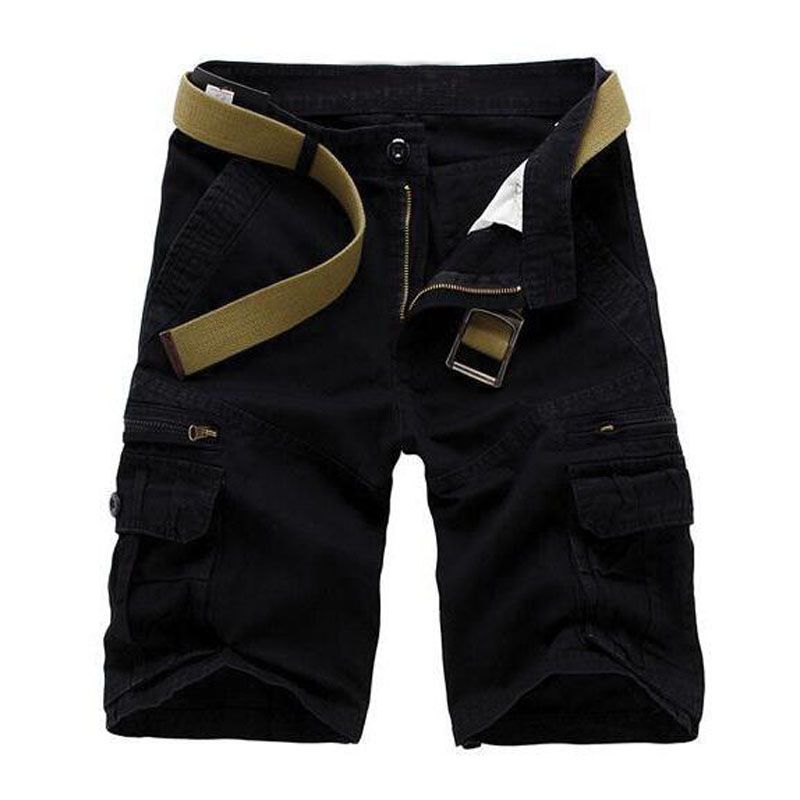 Wholesale Men Solid Color Fashion Shorts Without Belt