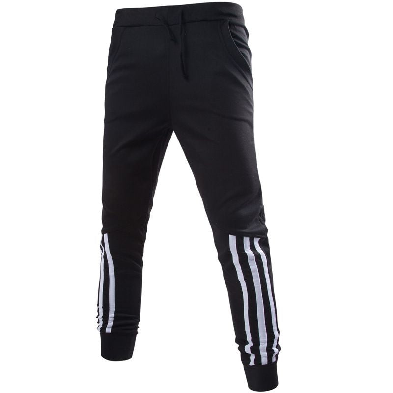 Wholesale Men Soft Slim Fit Stripes Printed Sport Pants