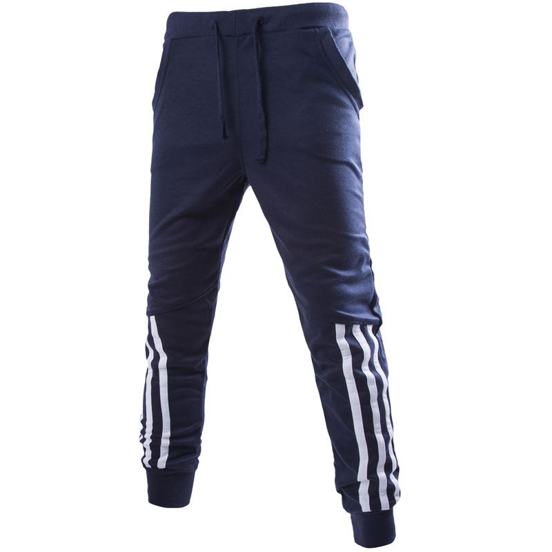 Wholesale Men Soft Slim Fit Stripes Printed Sport Pants