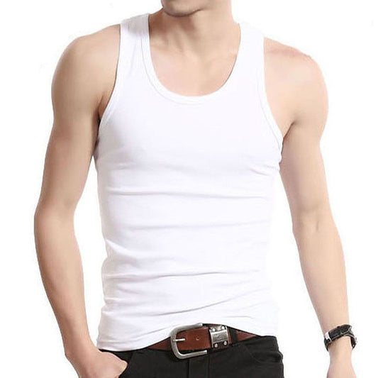 Wholesale Men Plain O Neck H Type Sports Tanks