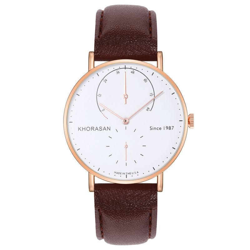 Wholesale Fashion Men Simple Solid Color PU Band Business Waist Watch