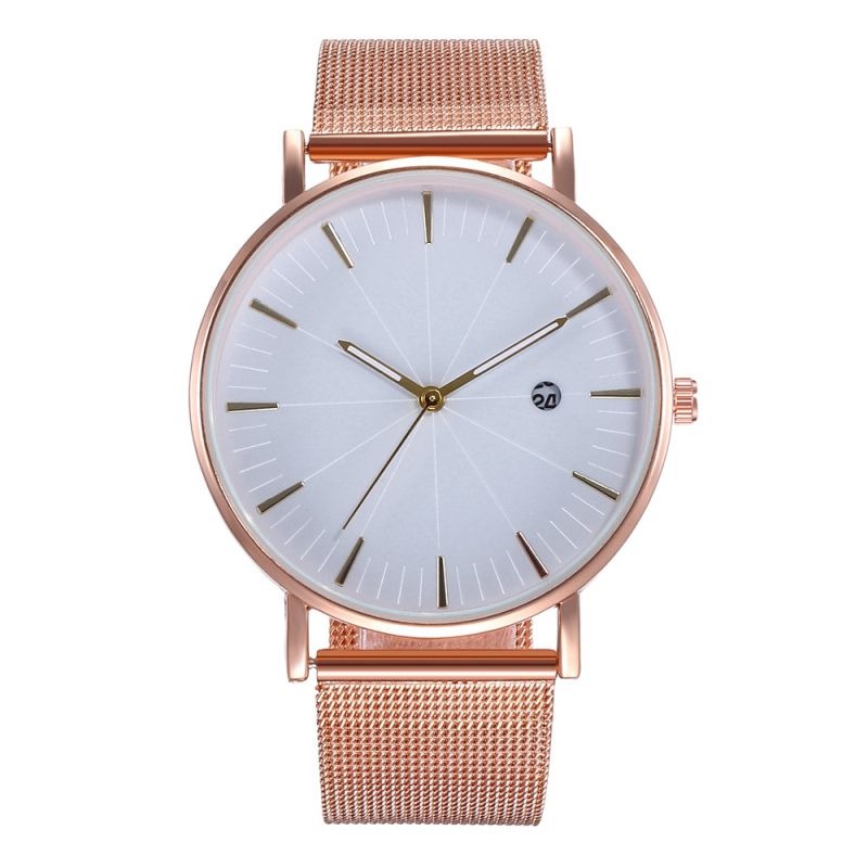 Wholesale Casual Men And Women Metal Mesh Band Leisure Watch