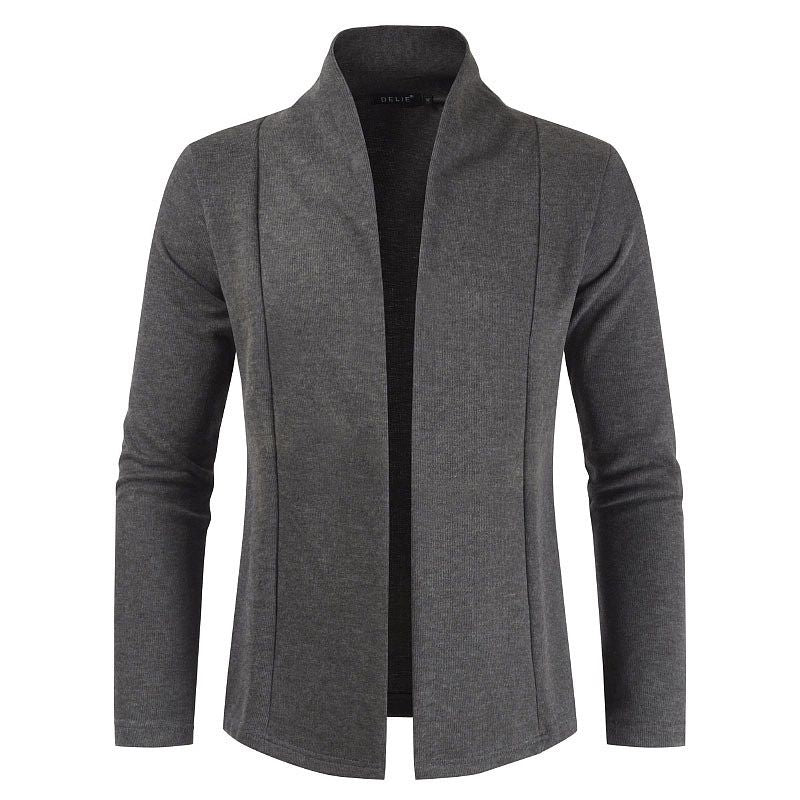 Wholesale Casual Men Solid Color Slim Fit Long Sleeves Outerwear