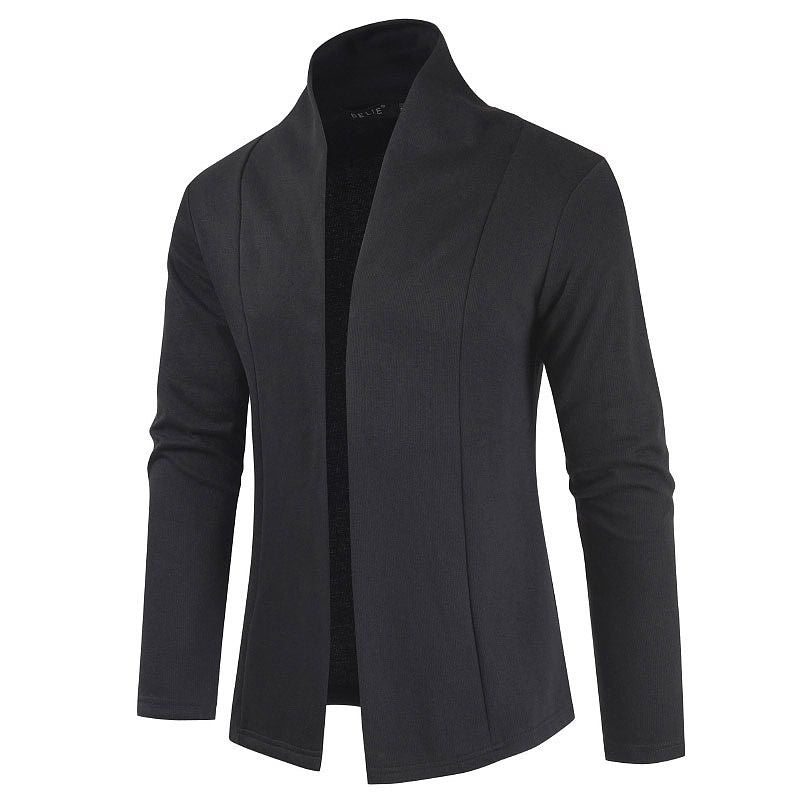 Wholesale Casual Men Solid Color Slim Fit Long Sleeves Outerwear