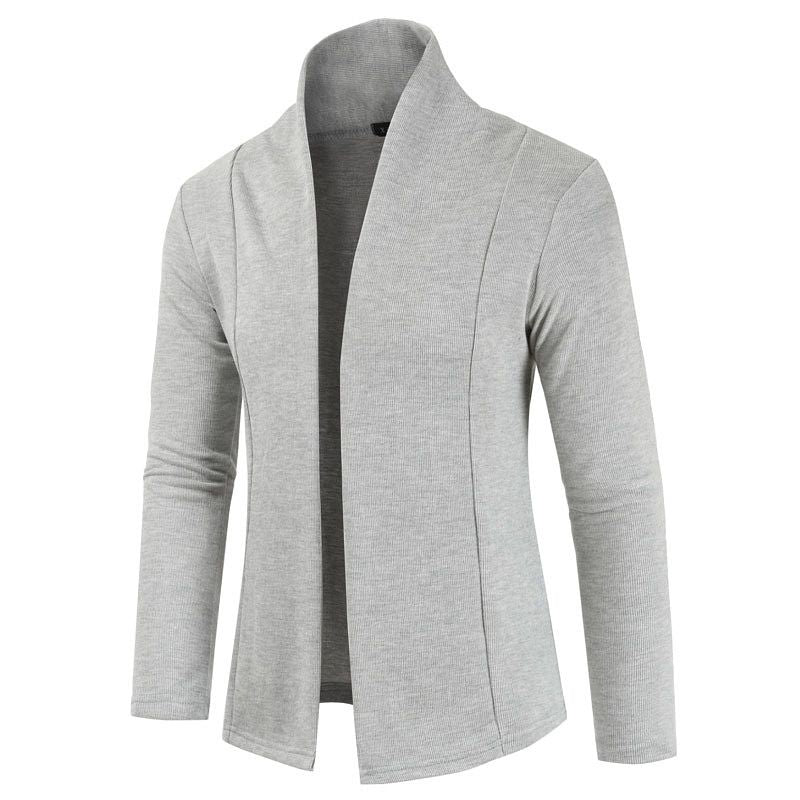 Wholesale Casual Men Solid Color Slim Fit Long Sleeves Outerwear