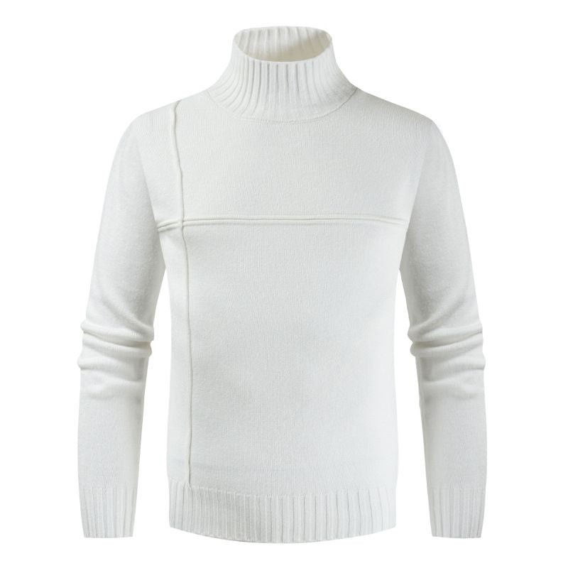 Wholesale Men Solid Color Turtle Neck All-match knit Sweater