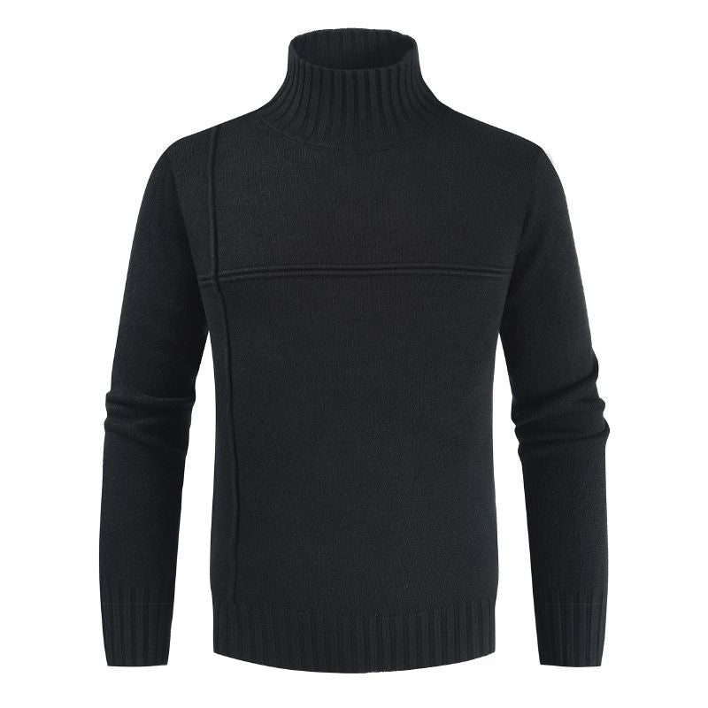 Wholesale Men Solid Color Turtle Neck All-match knit Sweater