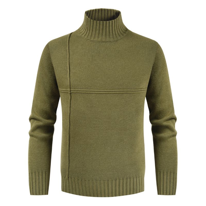 Wholesale Men Solid Color Turtle Neck All-match knit Sweater