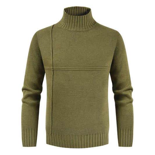 Wholesale Men Solid Color Turtle Neck All-match knit Sweater