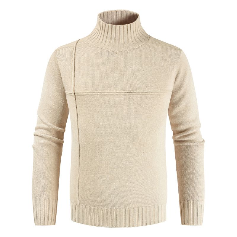 Wholesale Men Solid Color Turtle Neck All-match knit Sweater