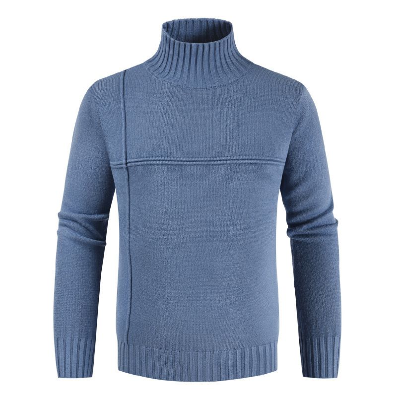 Wholesale Men Solid Color Turtle Neck All-match knit Sweater