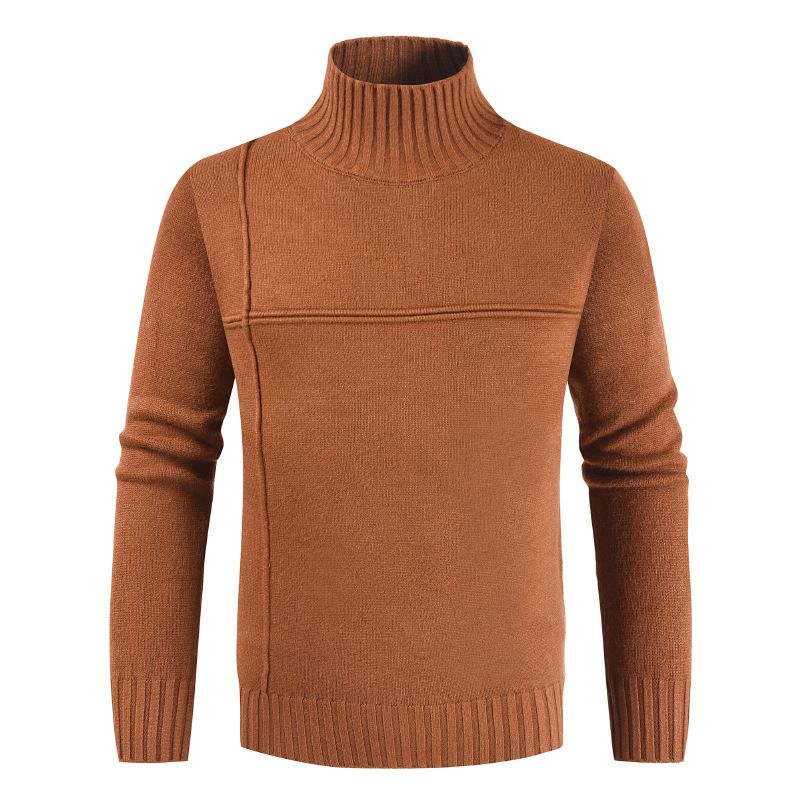 Wholesale Men Solid Color Turtle Neck All-match knit Sweater