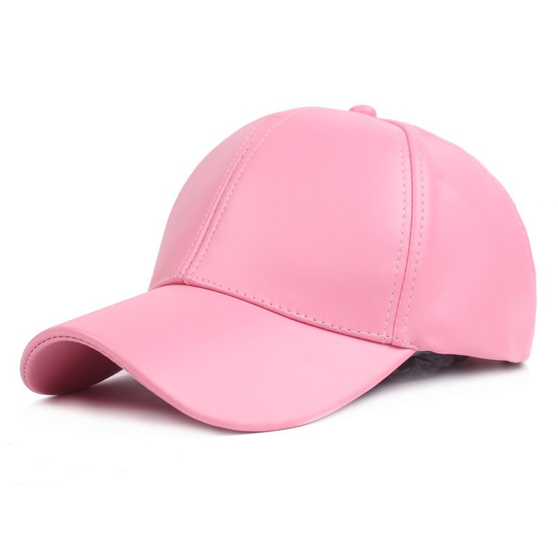 Wholesale Hot Sale Simple Plain PU Design Women Men Casual Cap