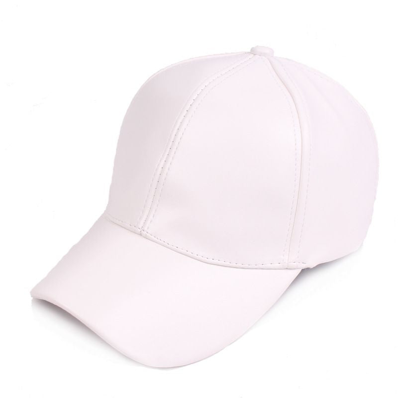 Wholesale Hot Sale Simple Plain PU Design Women Men Casual Cap