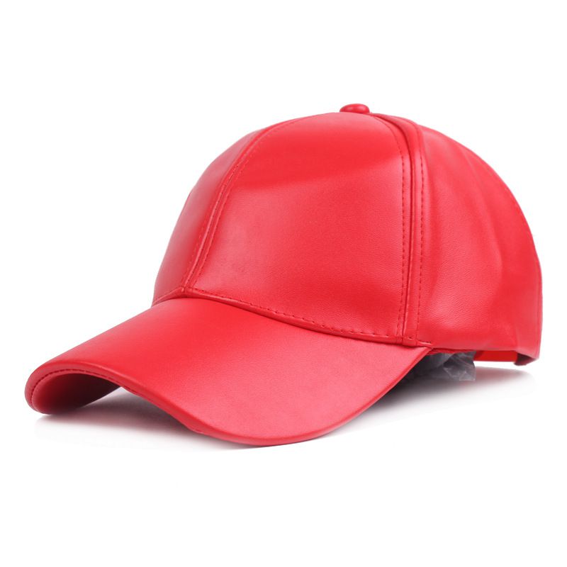 Wholesale Hot Sale Simple Plain PU Design Women Men Casual Cap