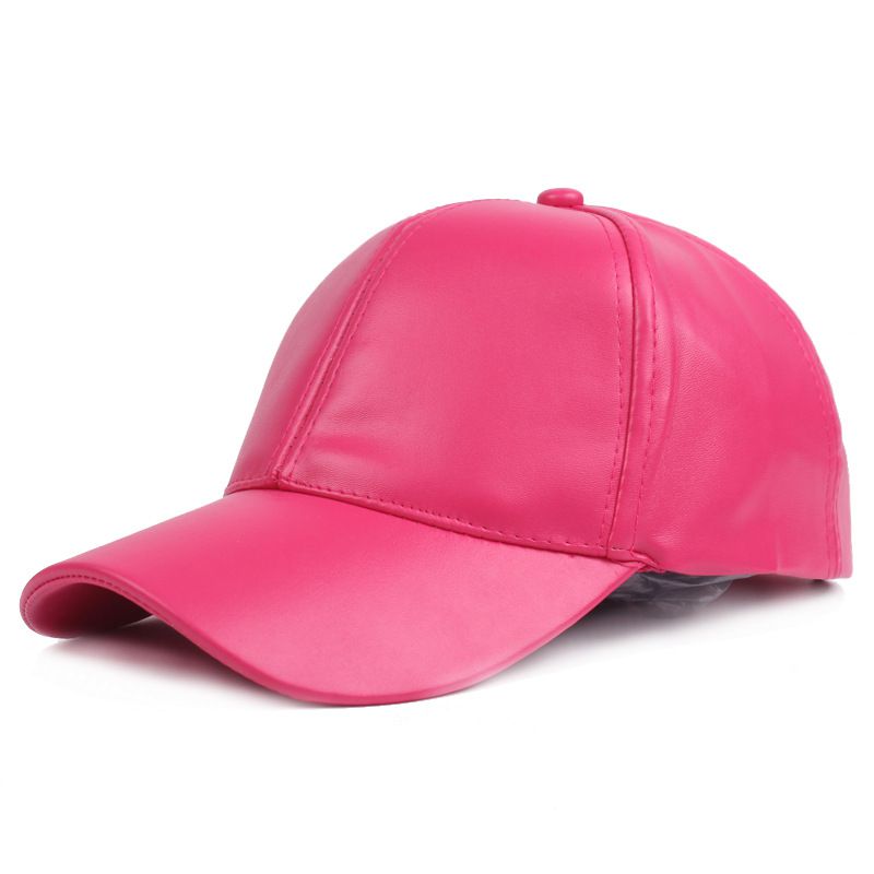 Wholesale Hot Sale Simple Plain PU Design Women Men Casual Cap