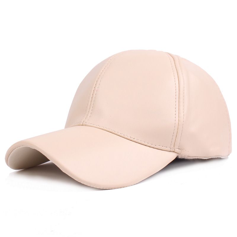 Wholesale Hot Sale Simple Plain PU Design Women Men Casual Cap