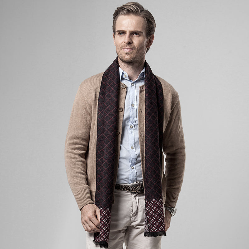 Wholesale Winter Men's Plaid Pattern Scarf