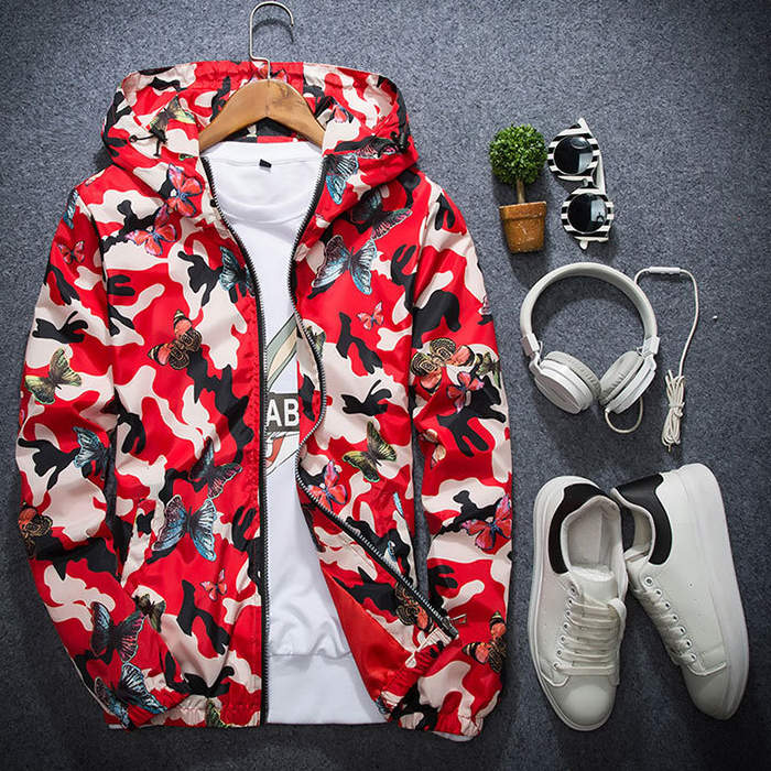 Wholesale M-3XL Mens Casual Camouflage Print Autumn Jacket