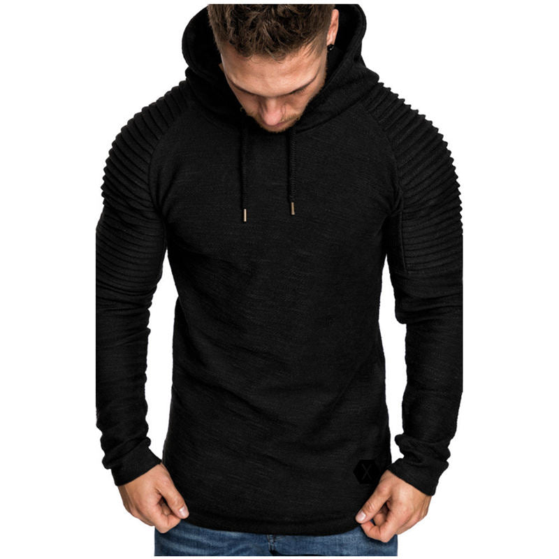 Wholesale M-3XL Men Solid Color Pullover Hoodies