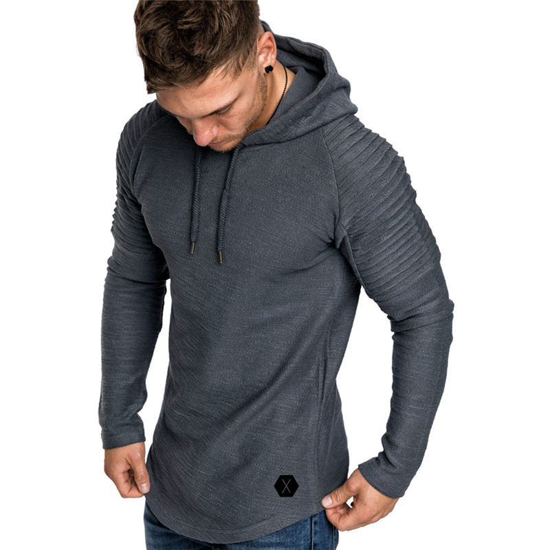 Wholesale M-3XL Men Solid Color Pullover Hoodies