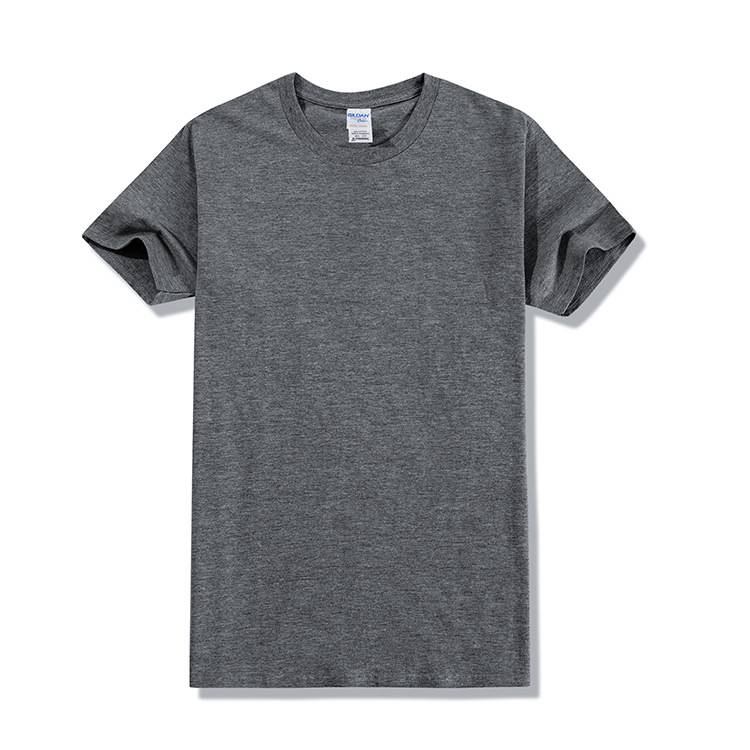 Wholesale Men Round Neck Solid Color Short Sleeve T-Shirt