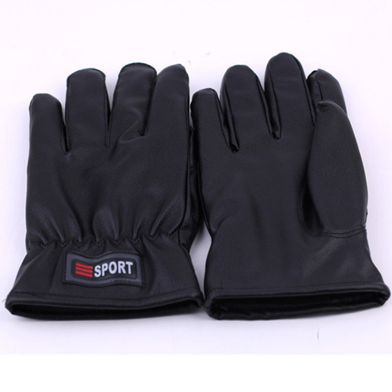 Wholesale Men Winter Thicken Warm Leather Gloves