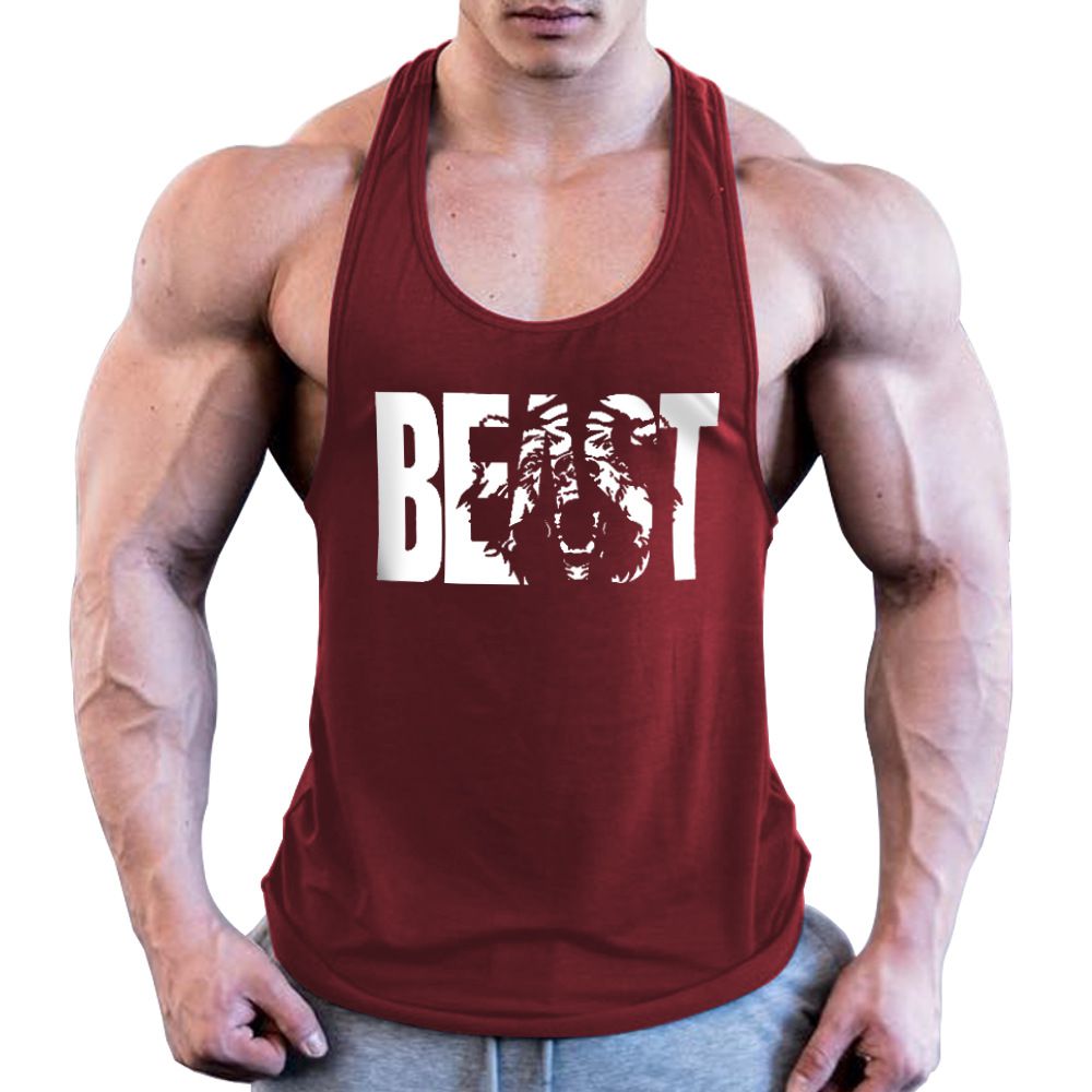 Wholesale S-XXL Men Fashion Letter Print Basic Tank Top