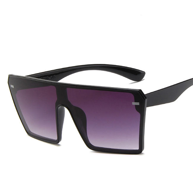 Wholesale Fashion Oversize Square Women Men Flat Top Gradient Sunglasses