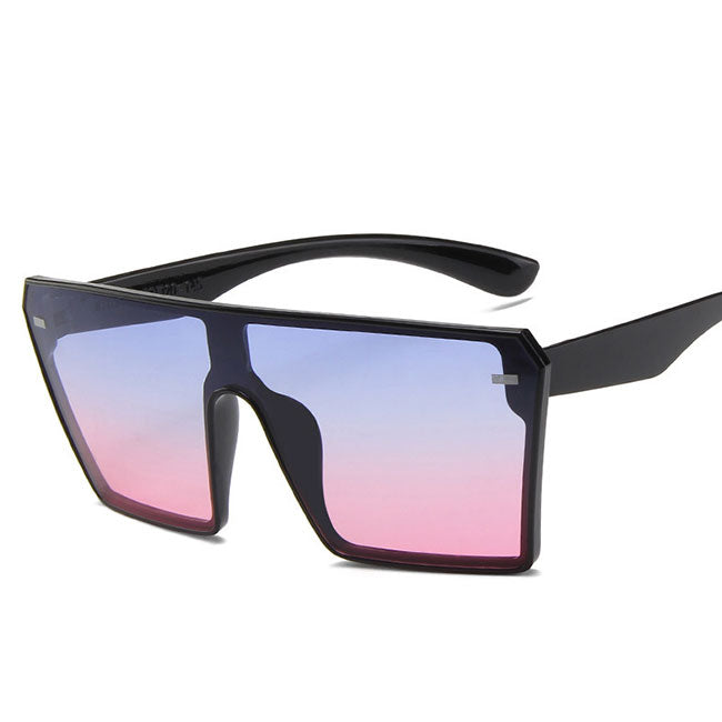 Wholesale Fashion Oversize Square Women Men Flat Top Gradient Sunglasses