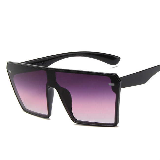 Wholesale Fashion Oversize Square Women Men Flat Top Gradient Sunglasses