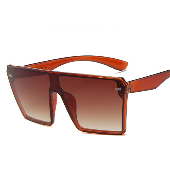 Wholesale Fashion Oversize Square Women Men Flat Top Gradient Sunglasses