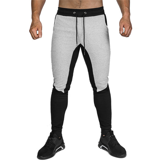 Wholesale M-2XL Contrast Color Men Drawstring Sports Jogger Pants