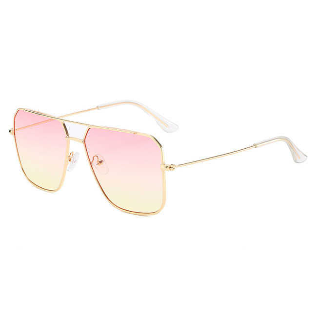 Wholesale Women Men Big Frame Gradient Color Fashion Sunglasses