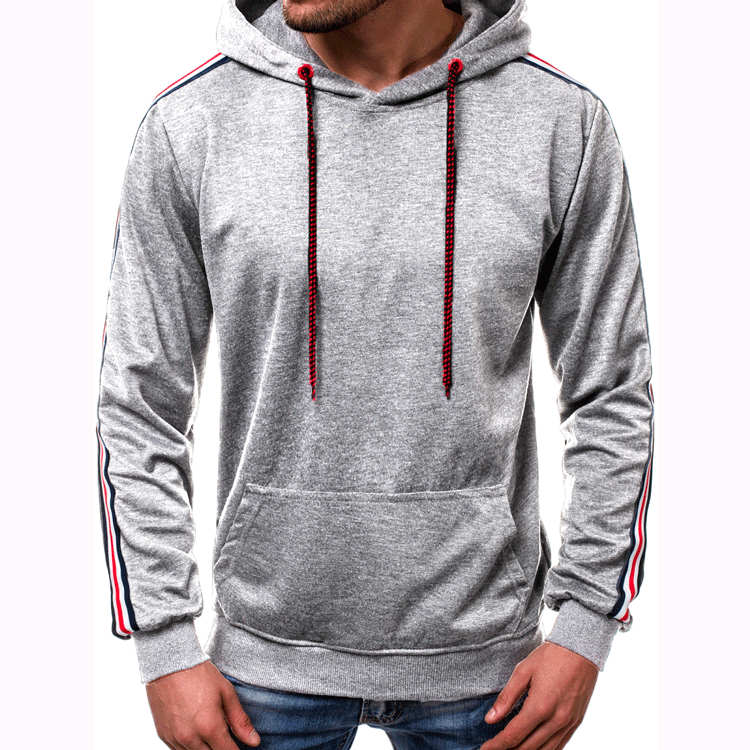 Wholesale M-3XL Men Casual Long-sleeve Drawstring Pullover Hoodies