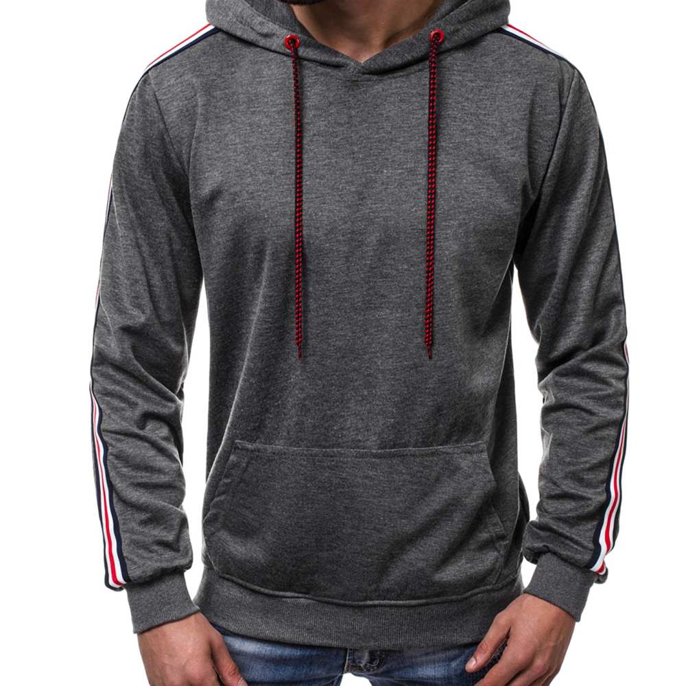 Wholesale M-3XL Men Casual Long-sleeve Drawstring Pullover Hoodies